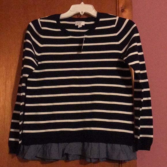 crown & ivy Other - Crown & Ivy Girls top size XL blue and white stripes